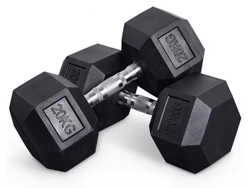 Black Hex Dumbbells