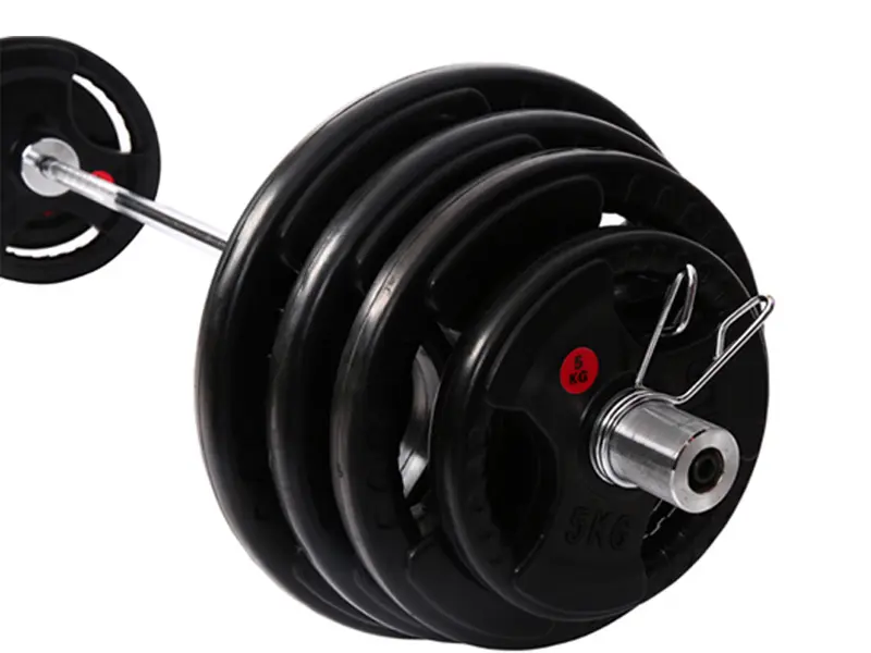 Rubber coated bumper plate three- hole barbell weight plate NO. IH5106